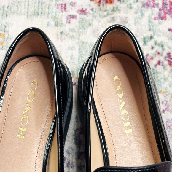 Coach Leah Patent Leather Loafers - Picture 2 of 8